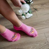 Różowe stopki damskie z emotką