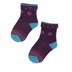 Fioletowe skarpetki wzorowane