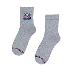 Szare skarpetki z napisem