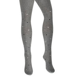 Szare rajstopy w kropki dla dziewczynek