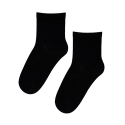 Skarpetki sportowe krótkie czarne gładkie Ag+