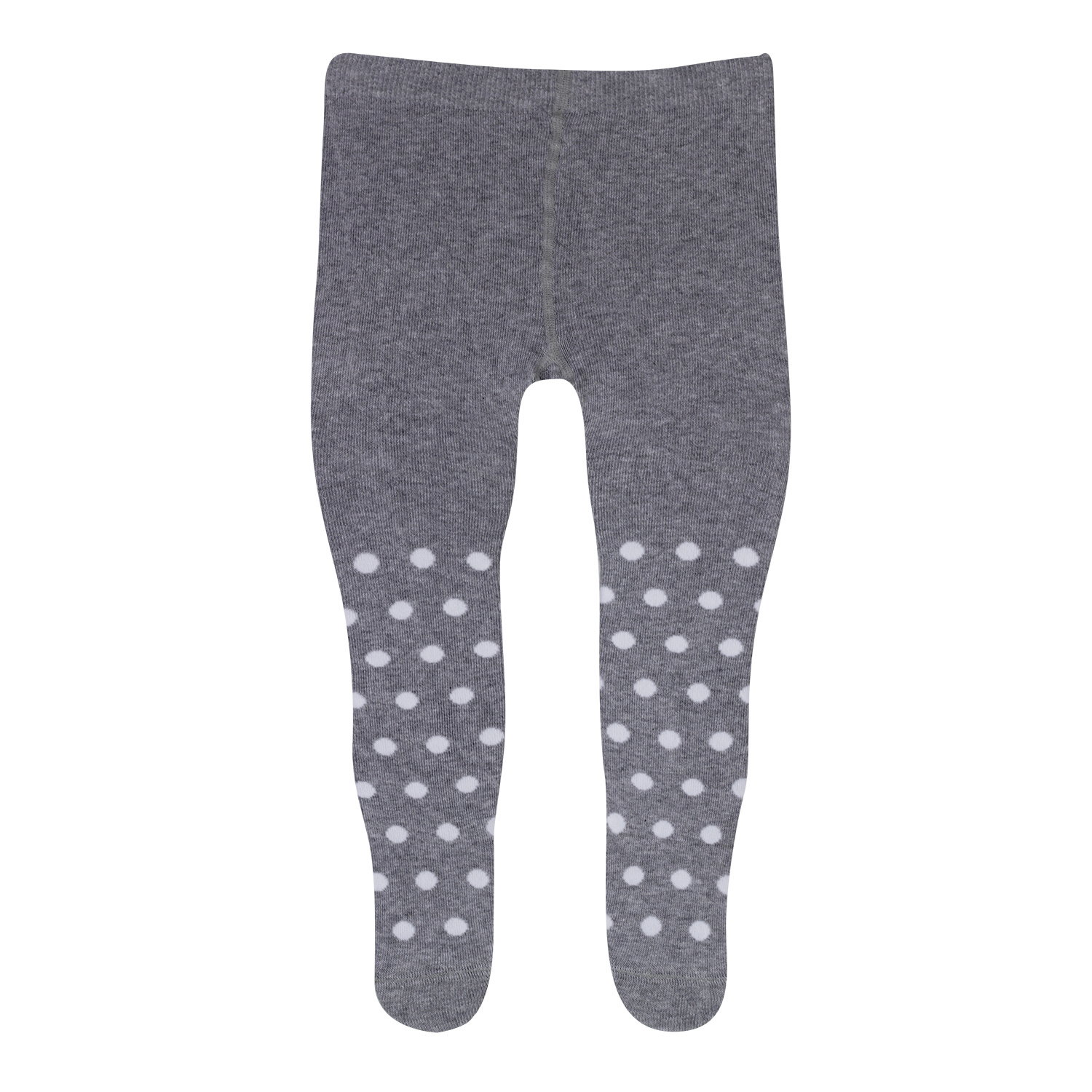 Szare rajstopy w grochy