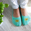 Zielone stopkii do mokasynek ze słońcem z silikonem