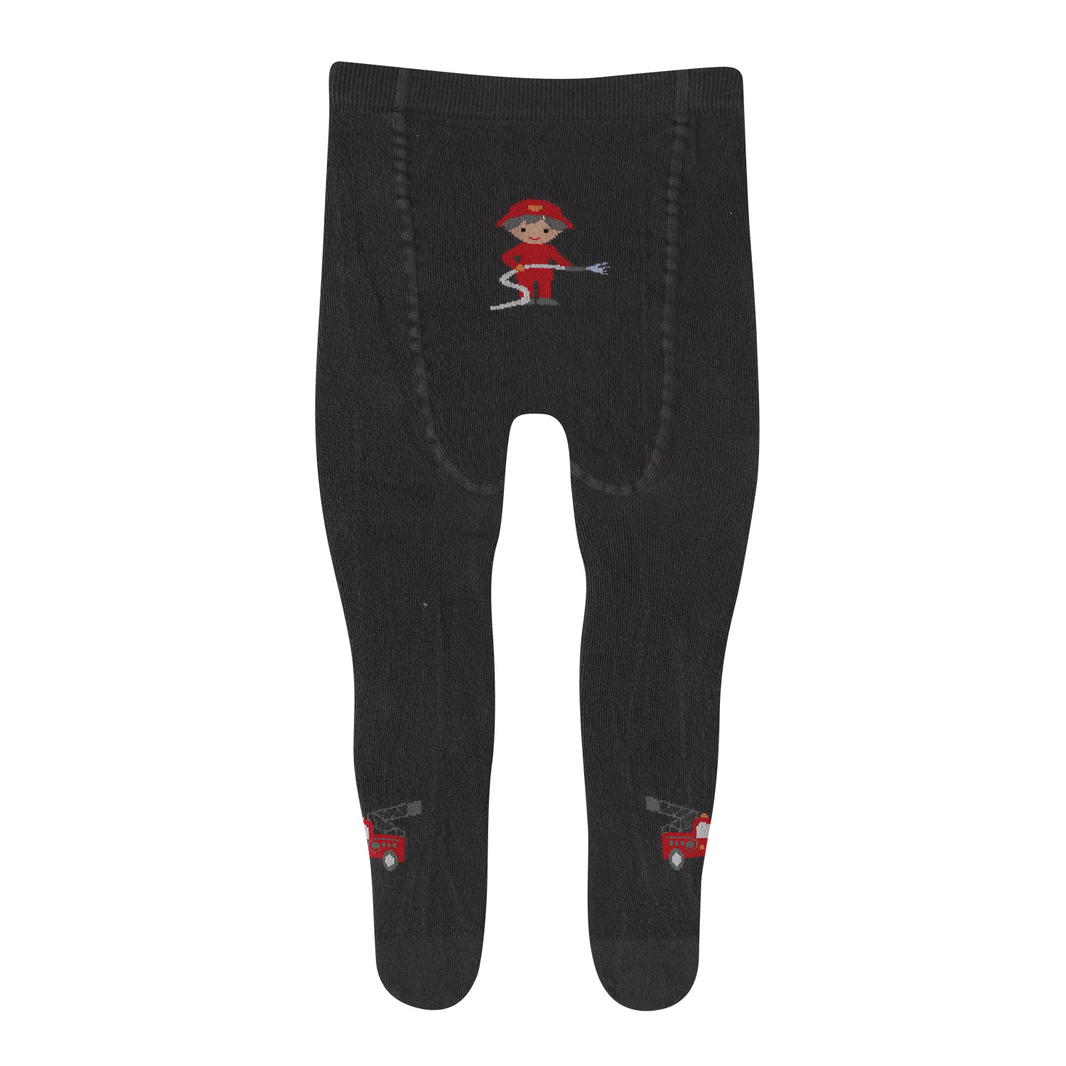 Szare rajstopy z motywem strażackim