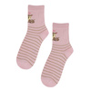 Różowe skarpetki dziewczęce w paski