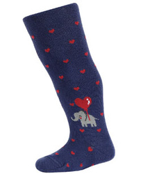 Rajstopy bawełniane w serca / słonik