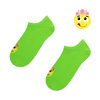 Limonkowe stopki damskie z emotką