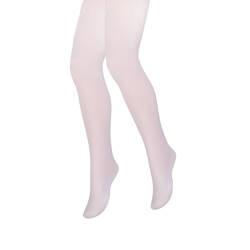 Białe poliamidowe rajstopy z elementami świecącymi LITTLE MISS