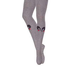 Szare rajstopy z buźką
