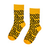 Żółte skarpetki bambusowe męskie wzorowane