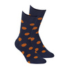 Granatowe skarpety w grochy dla mężczyzn